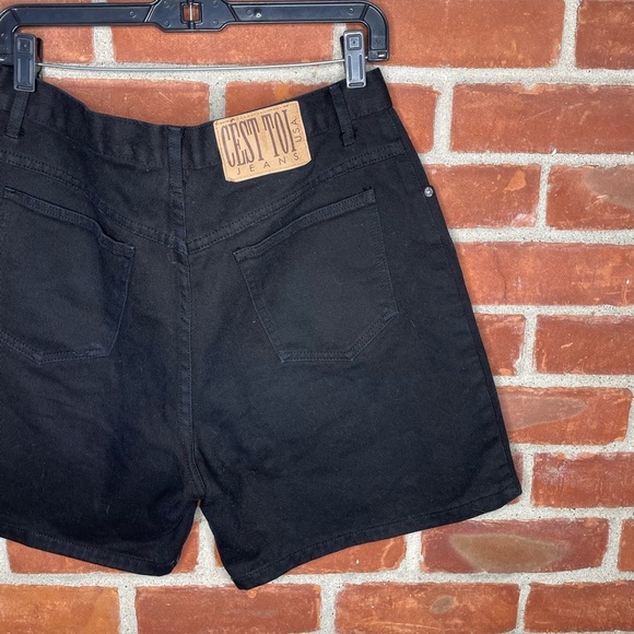 Vintage 90's black high waisted shorts - Picture 3 of 8